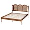 Baxton Studio Thatcher Mid-Century Modern Walnut Brown Finished Wood Queen Size Platform Bed with Woven Rattan 243-13444-ZORO - alternate 8